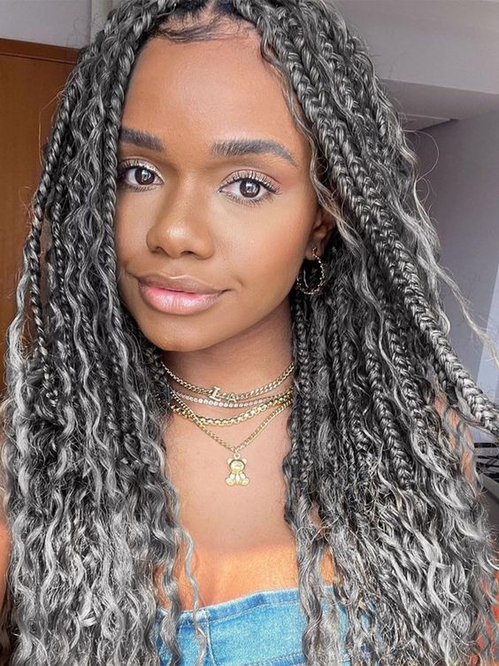 Silver Ombre Braids