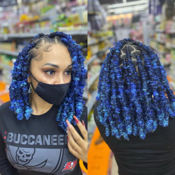 Colorful Blue Butterfly Braids
