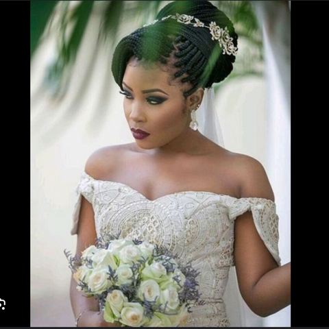 Floral Accented Braid Updo