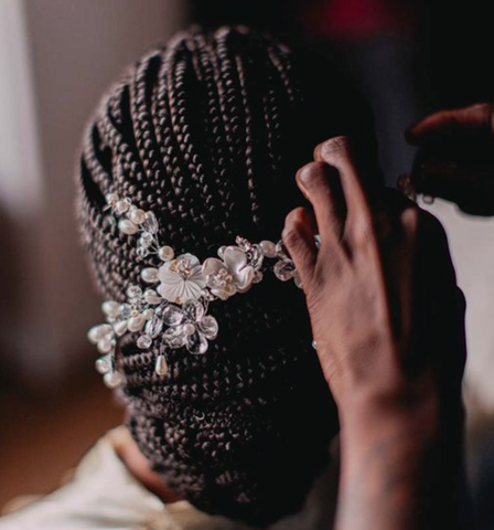 Intricate Braided Updo with Pearls