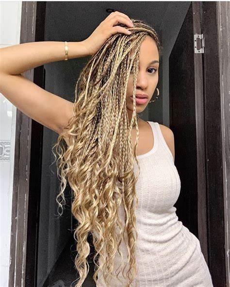 Long Blonde Box Braids