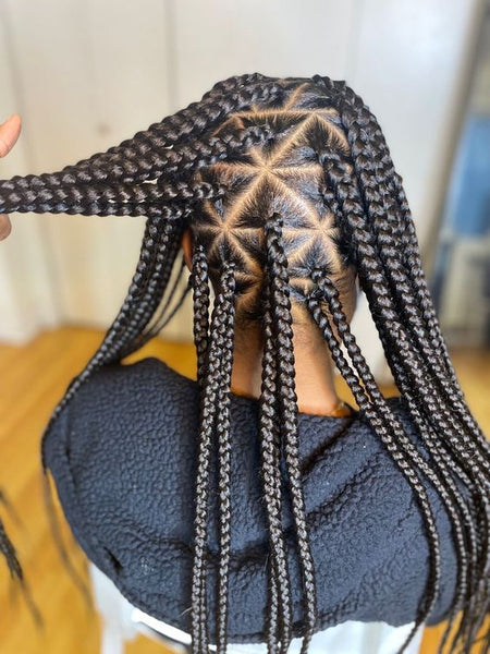 Triangle Parted Tribal Box Braids