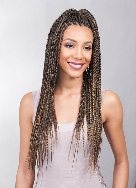 Box Braids with Feathered Tips