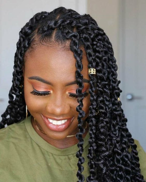 Braids with Tribal Side Twists and Beads