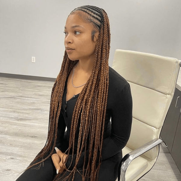 brown cornrow braids