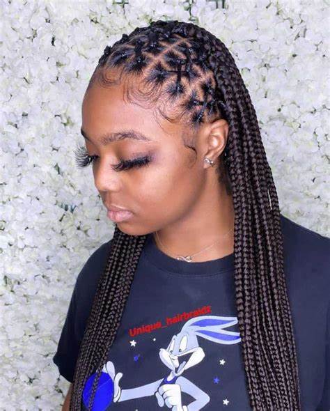 Criss-Cross Box Braids