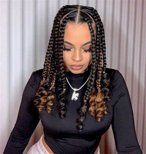 Goddess Braids with a Middle Part