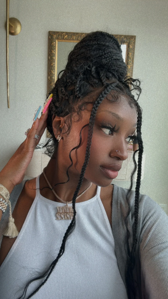 JALIZA Knotless Box Braided wig with Boho Curls