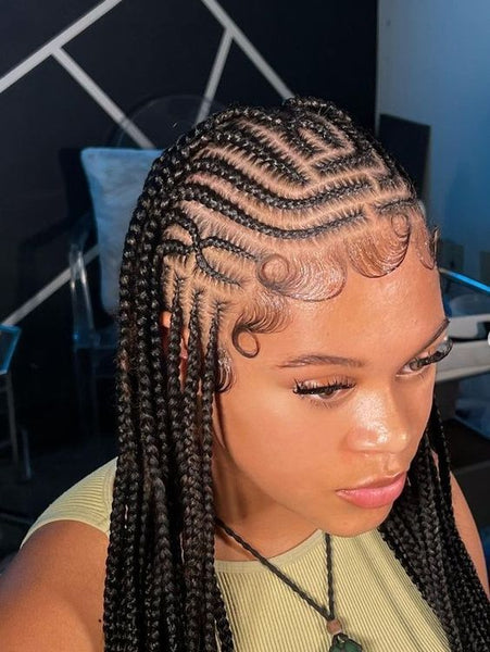 Ladder Pattern Tribal Cornrows