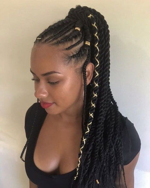 Ponytail tribal Braids