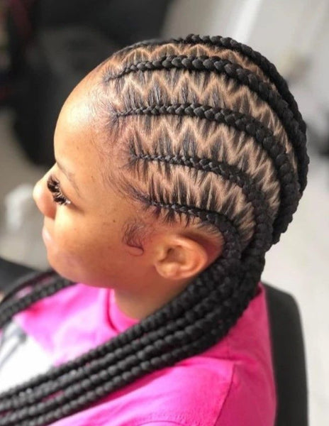 Patterned Scalp Tribal Cornrows Braids