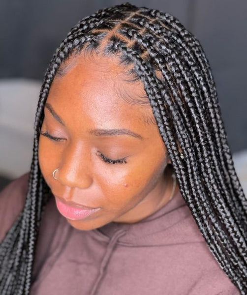 Small Knotless Box Braids