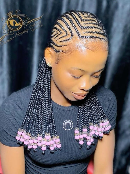 Zigzag Parting Tribal Cornrows