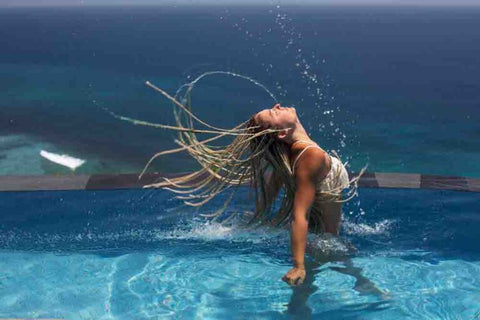 swim with box braids