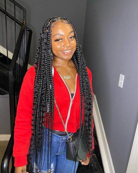 Medium-Boho Box Braids