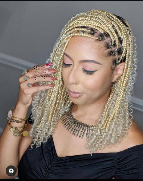 Short Boho Box Braids