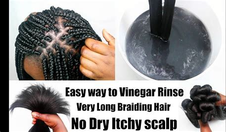 rinsing box braids