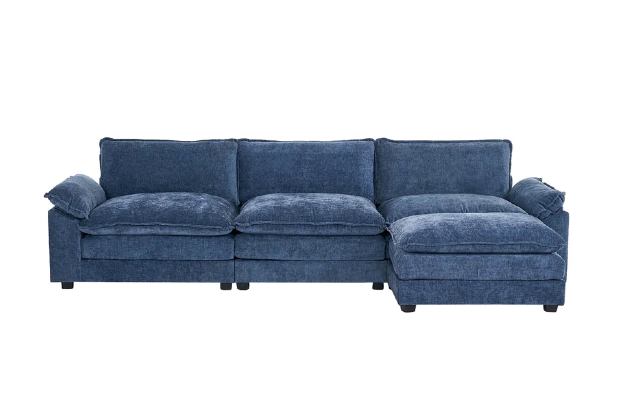 Three Sectional Sofa with Ottoman