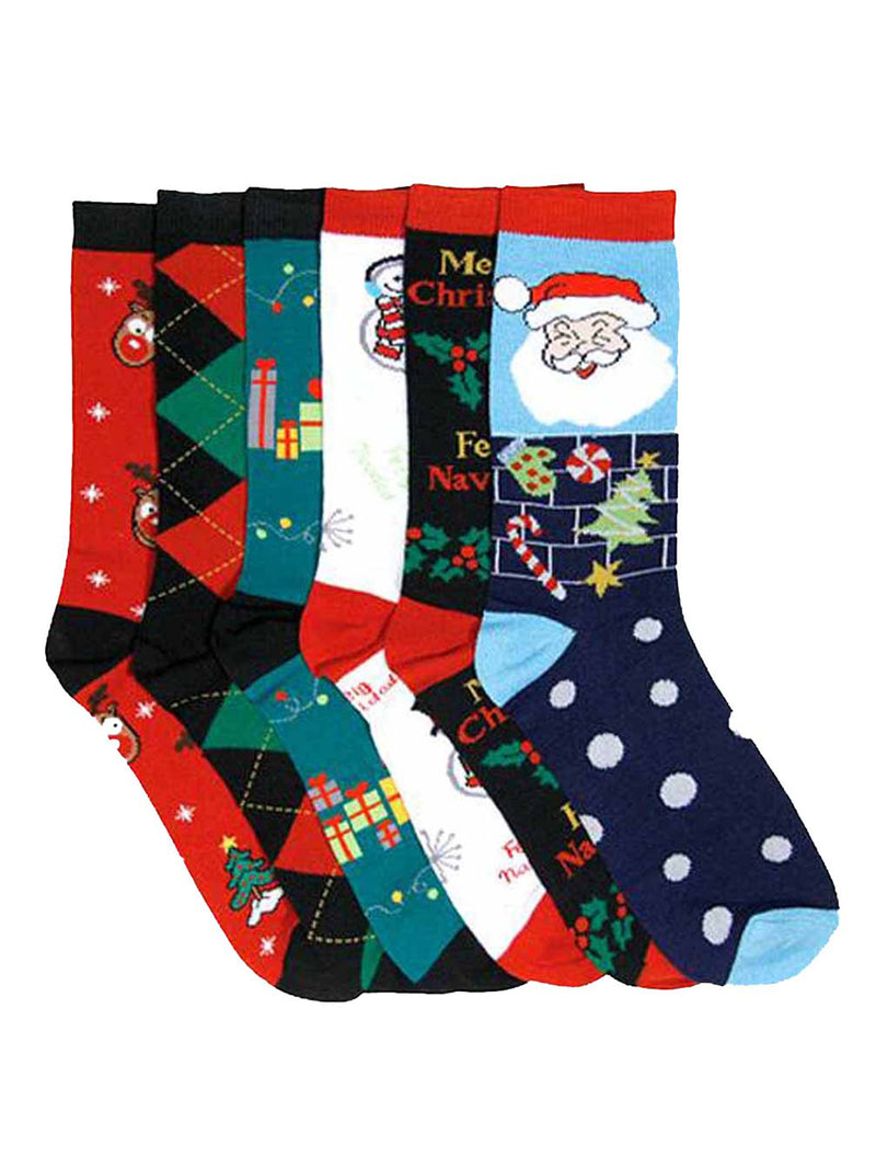 Christmas Holiday Womens Socks Assorted 6 Pack – Luxury Divas