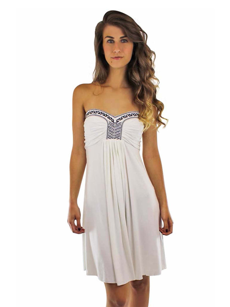 strapless beach cover up dress