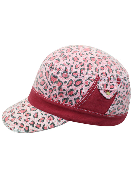 Pink Leopard Animal Print Cotton Cadet Cap – Luxury Divas