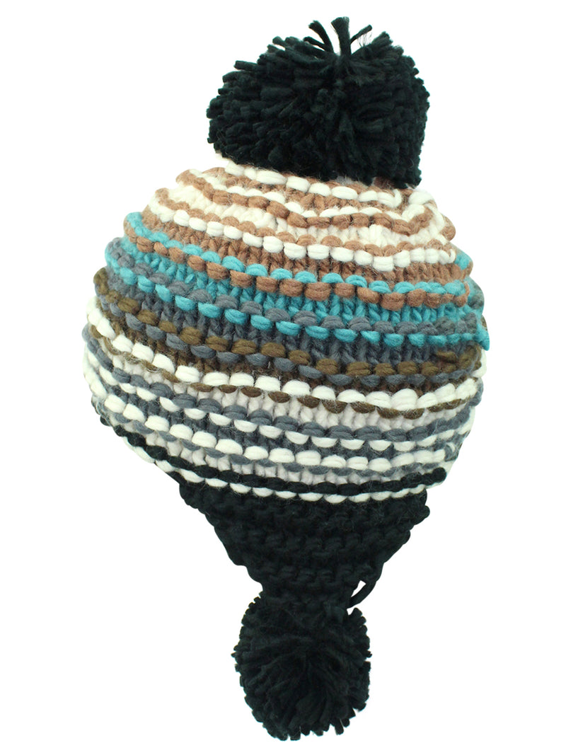 Colorful Knit Pom Pom Beanie Cap Hat Luxury Divas