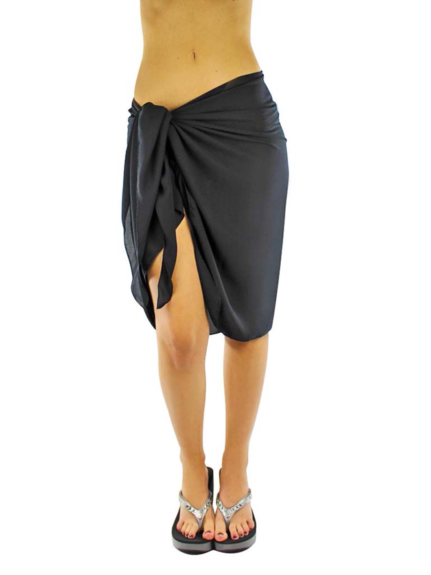 Sheer Knee Length Cover Up Sarong Wrap for Women – Luxury Divas