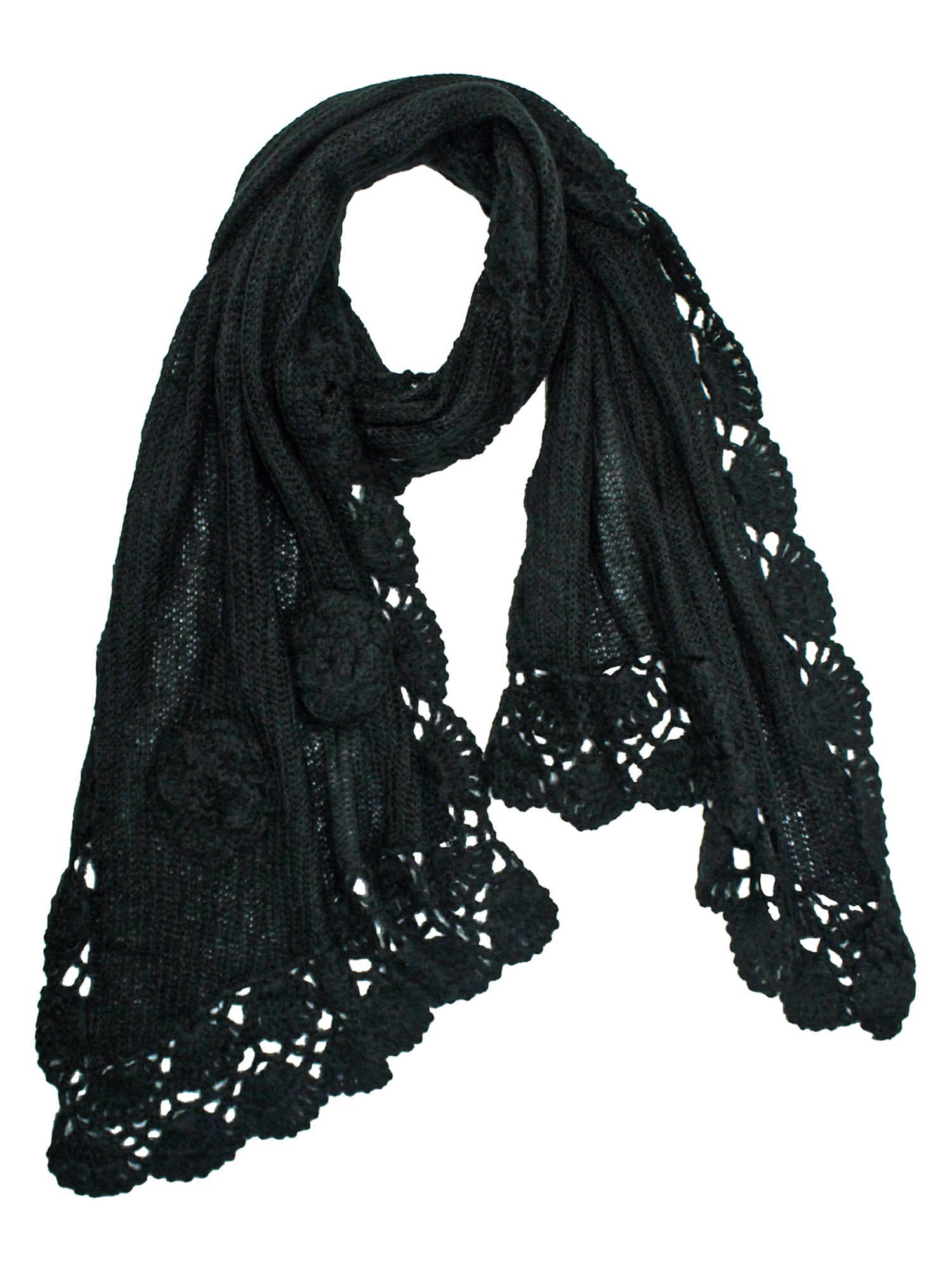 black winter scarf