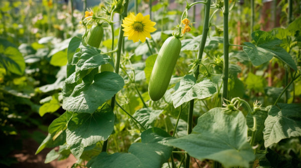 Gurke sonniger Platz im Garten