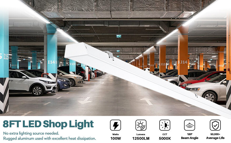 8ft led shop light - antlux 8 foot led shop lights