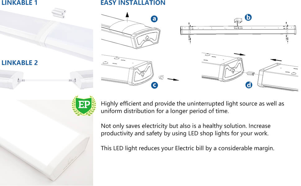 led ceiling lights installation method