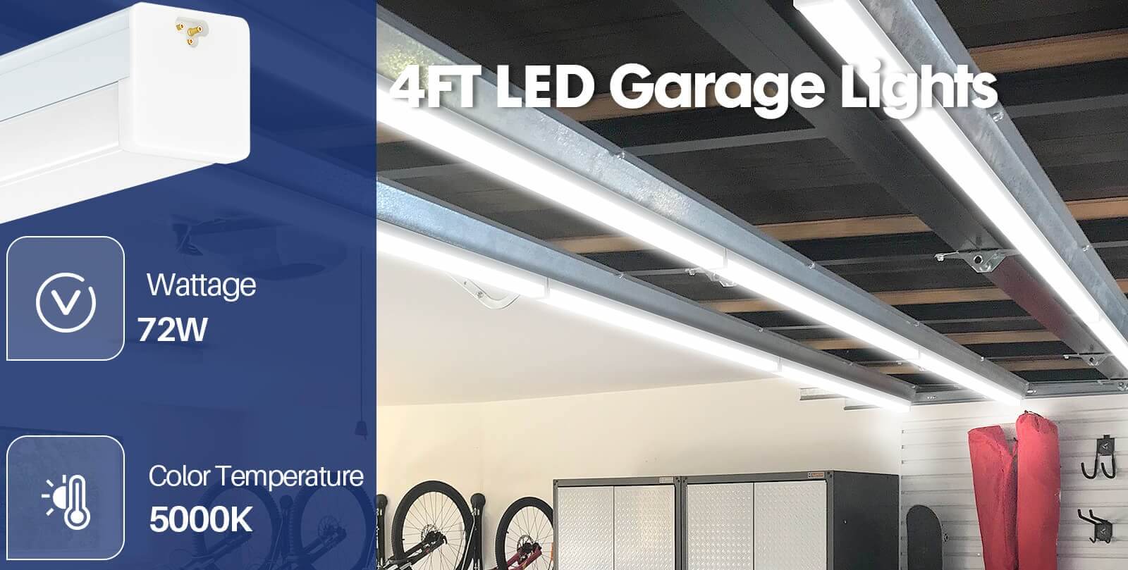 4ft led shop lights for garage