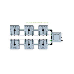 Alien Hydroponics RAIN 6 Pot 2 Row Kit - The Imperial Luxe