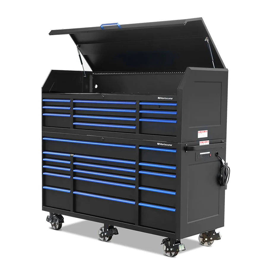 Montezuma 72 x 30 in. 26-Drawer Tool Chest and Cabinet Combo