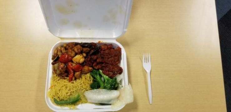 The fact that styrofoam is often contaminated with food makes it more difficult to recycle. (Emily Chung/CBC)