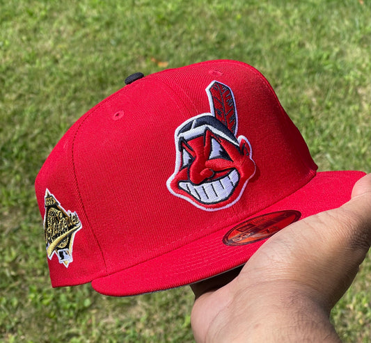 Cleveland Indians Chief Wahoo Banned logo 1995 World Series Fitted (Na –  Lifestyle Brims