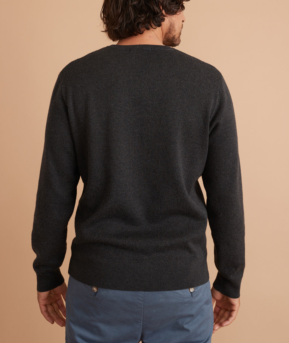 Morrison Crewneck Sweater in Charcoal Heather