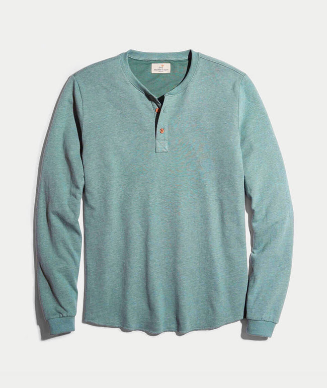 Double Knit Henley - Forest Green – Marine Layer