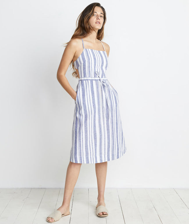 Lily Dress in Blue/White Stripe – Marine Layer