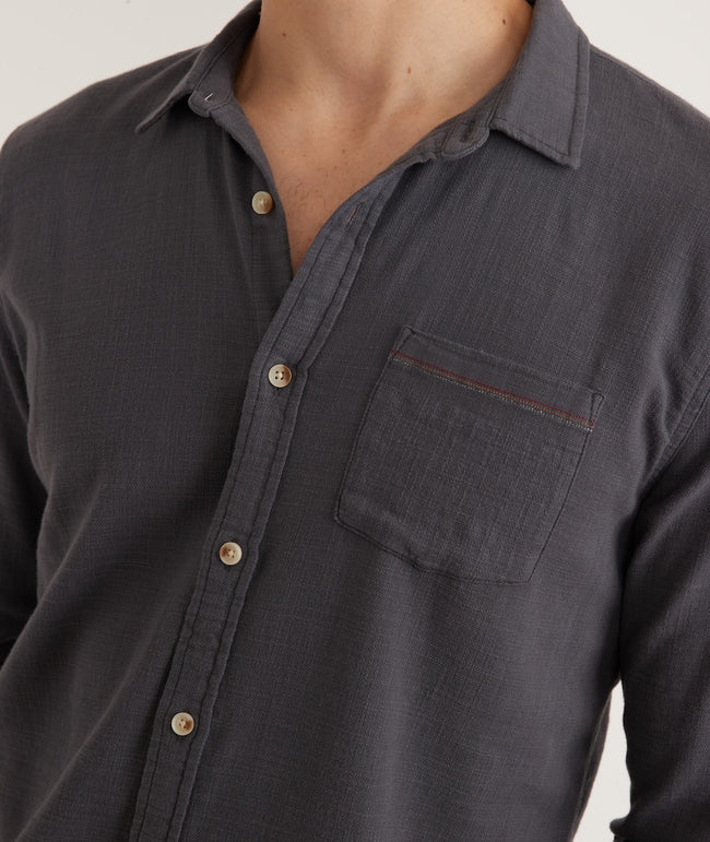 Long Sleeve Classic Stretch Selvage Shirt in India Ink – Marine Layer
