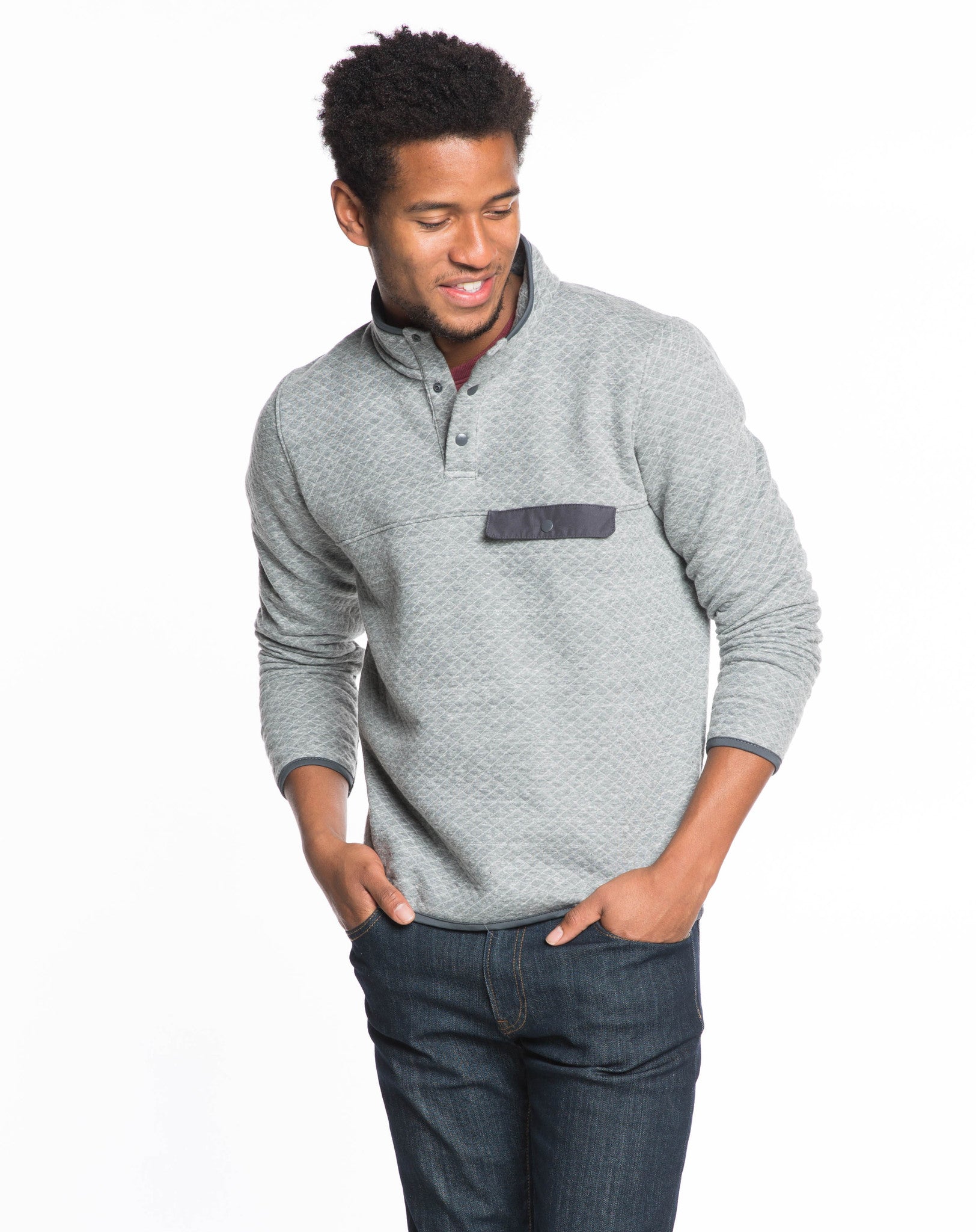 Corbet's Quilted Pullover - Charcoal – Marine Layer