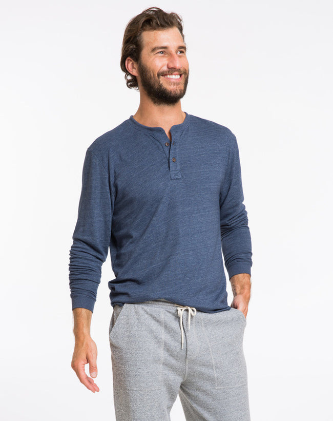 Double Knit Henley - Navy – Marine Layer