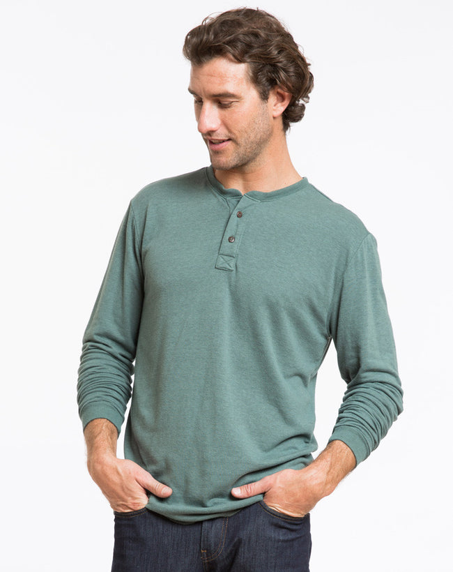 Double Knit Henley in Pine Grove – Marine Layer