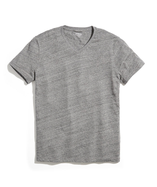 Signature V-Neck in Flax Grey – Marine Layer