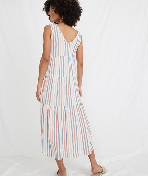 Corinne Maxi Dress in Multi Stripe – Marine Layer