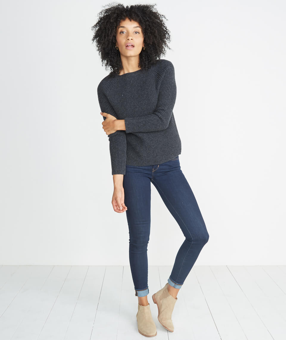 Aspen Sweater in Jet Heather – Marine Layer