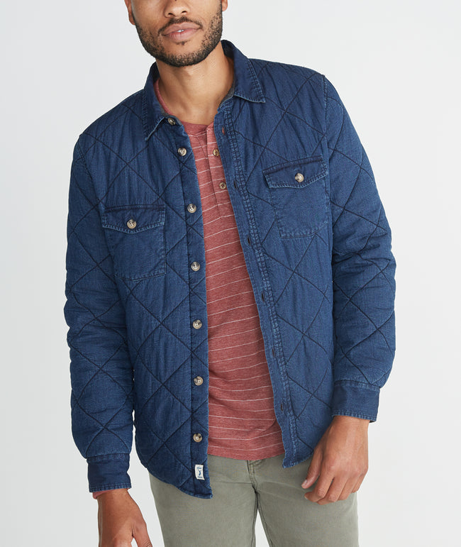 Easton Indigo Quilted Camping Shirt – Marine Layer