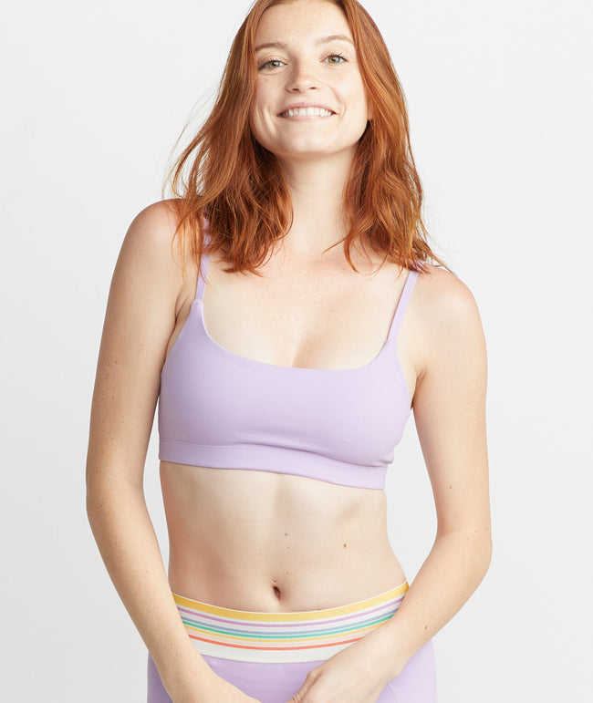 lilac sports bra