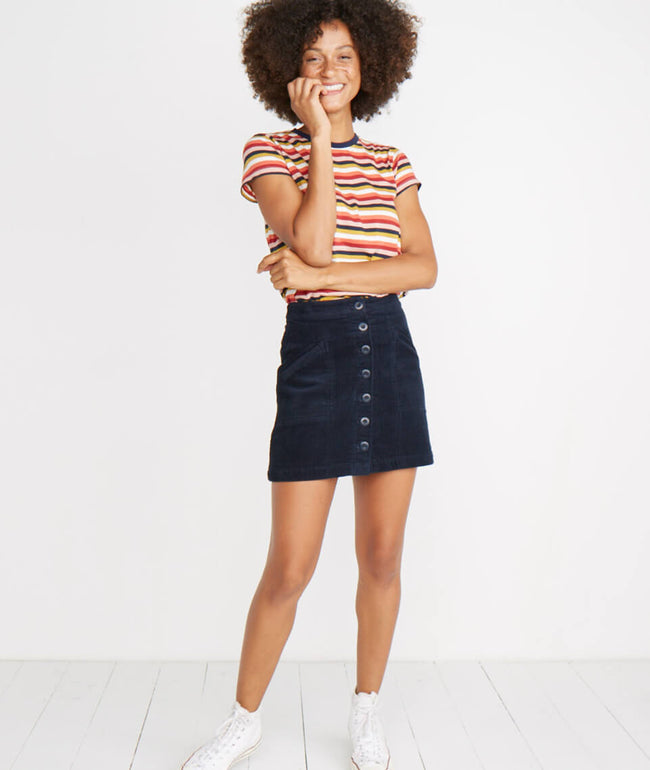 Maxine Mini Skirt in Navy – Marine Layer