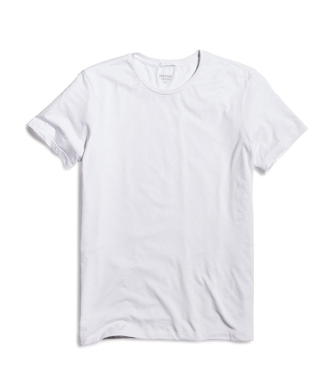 Signature Crew Tee in Pure White